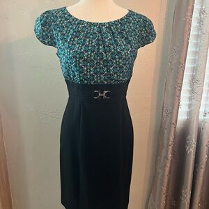 Alyx Size 6 Empire Waist Sheath Dress with Flutter Cap Sleeves